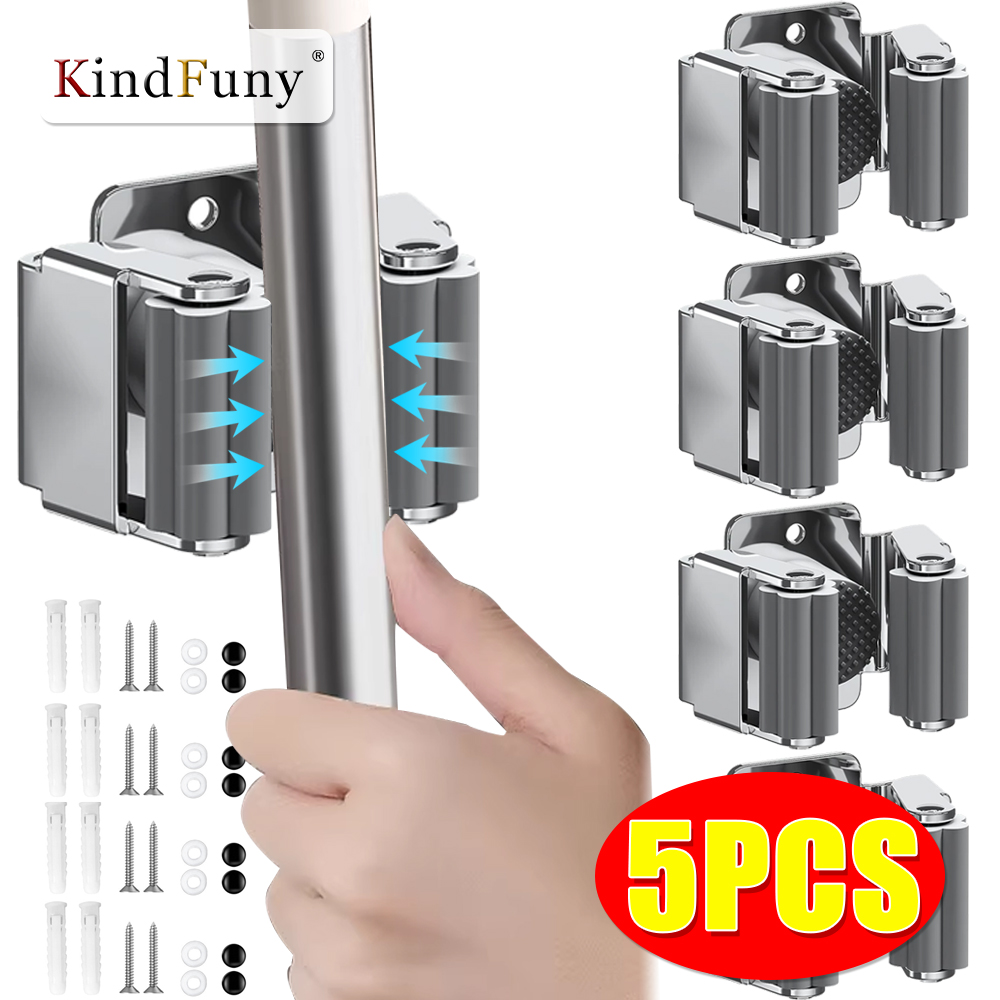 Workshop Tools On Wall - حامل مشبك الممسحة من الفولاذ المقاوم