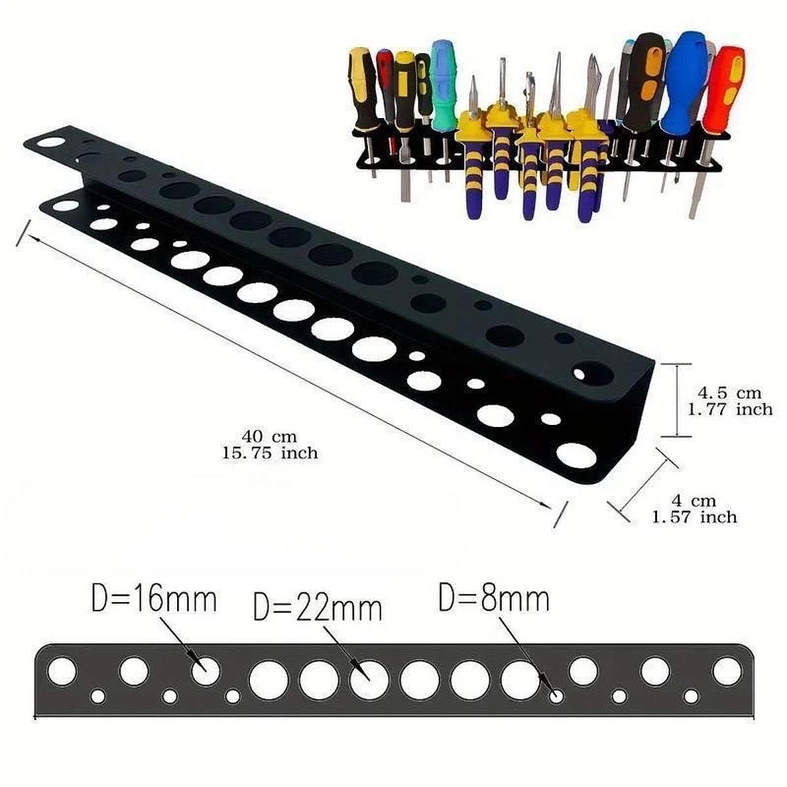 Workshop Tools On Wall - حامل مفكات مثبت على الحائط، رف
