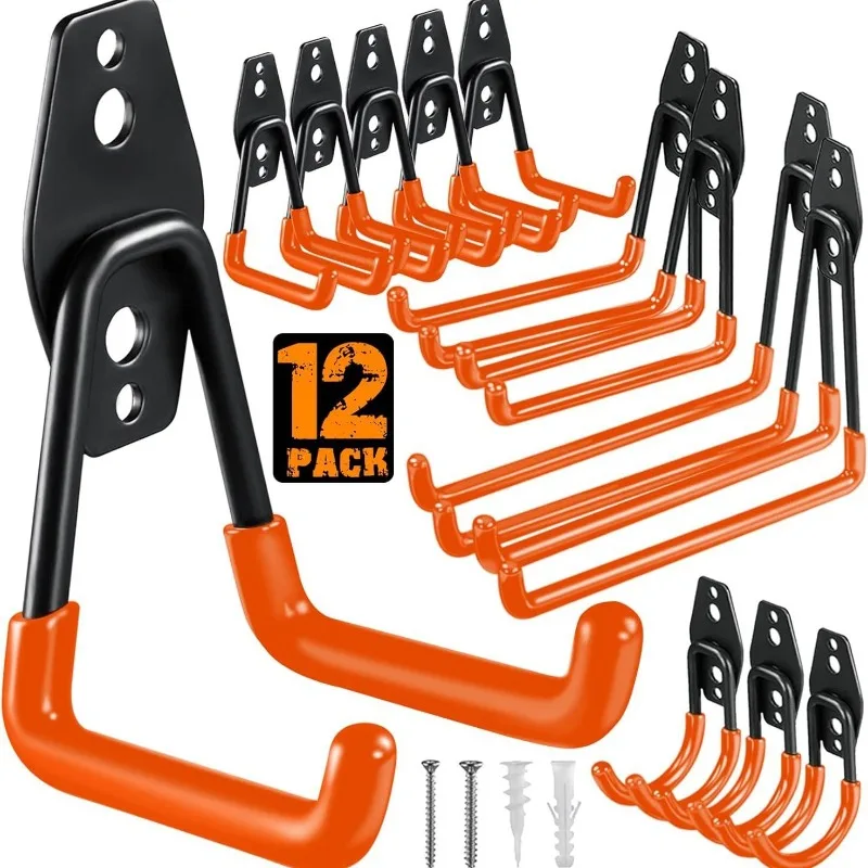 Workshop Tools On Wall - مجموعة من 12 قطعة من خطافات