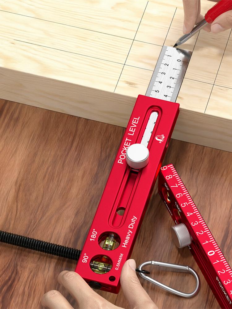 مسطرة نجارة مغناطيسية من سبائك - مراجعة Marking Tools In Workshop وسعره